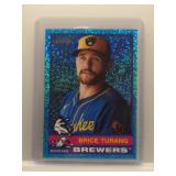 Brice Turang 2025 Topps Heritage Chrome - blue...