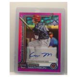 Carter Mathison 2025 Topps Pro Debut Auto Pink...