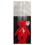 TY Beanie Baby 1999 Red Osito Mexico Bear in Case