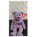 TY Beanie Baby 2000 USA Limited Edition Bear -Case