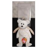 TY Beanie Baby 1998 Halo Bear in Case