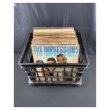 Entire Crate of Assorted Vinyl Records LPs