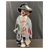 Heritage Dolls Patches Clown w Stand 16'