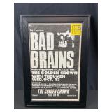 1982 Bad Brains FramedPoster w Ticket Stub