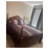 Full bed  Panel inlay mahogany finish