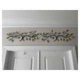 2 pc wall decor over double doors 24x10t each