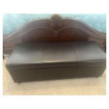 Coushion Top Black Foot Locker Chest 48w18d15"t