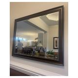 Mahogany beveled glass mirror 45 wide 36 tall
