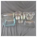 Pyrex Glass Bowls and Baking Pans