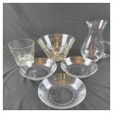 Etched Glass - Heritage Flower Pattern