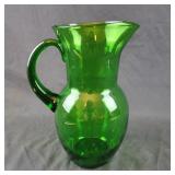 Green Glass Pitcher