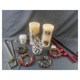 Holiday Apple cinnamon candles and decor