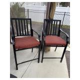 2 tall patio chairs