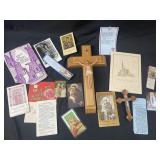 Crucifix religious lot religious ephemera