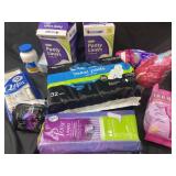 Maxi pads pantiliners Q-tips razor blades and