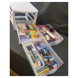 Organizer office stationary glue batteries ink