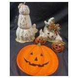 Halloween decor candleholders candy Dish
