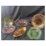 Candy dishes Carnival glass and others