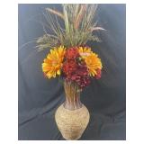 Southwest style modern vase with artificial decor