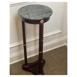 Round Marble top plant stand 27 1/2 tall