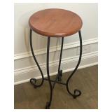 Round wood top plant stand 24 inches tall Missing