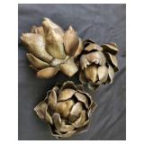 3 Decorative Artichokes