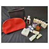 Canvas Lancome Paris Vanity bad w/ cosmetics