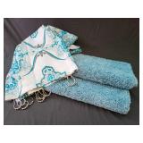 Shower curtains and matching  bath mats