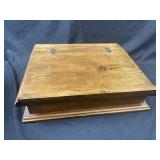 Table top desk or podium top top with cubby