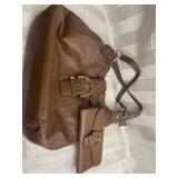 Coach Brown handbag and purse used has inside