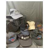 Handbag and ball cap a lot wintertime hats