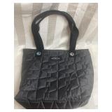 Tanger teal and black handbag