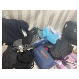 Large assortment of Fanny packs travel ID tags