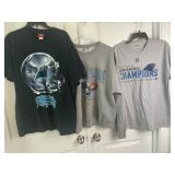 Carolina Panthers 2 short sleeve one sweater size