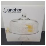 Anchor Hocking Convertible Cake Plate/Punch Bowl