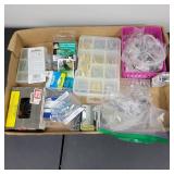 Box Lot Variety of Screws, Nails, picture hanging