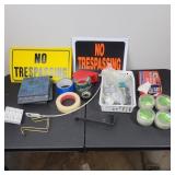 Box Lot assorted goods, matches, candles, No