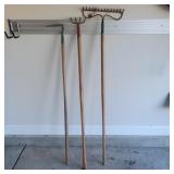 Bow Rake, Hoe, Garden Claw Rake