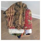 Box Lot Linens, Curtains, Bath Towels, Dish Towels