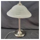 Lamp with Metal Base and Glass Shade 20"T