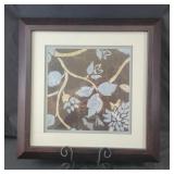 Framed and Matted Contemporary Floral Print