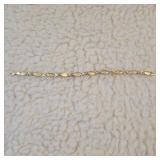 14k Yellow Gold Hugs And Kisses Bracelet 7"