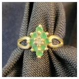 14k Emerald Ring sz 4.75 - 0.07oz
