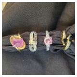 4 Fashion Rings Sz 5 - 7.5