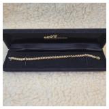 10k YG Diamond Bracelet 7" - 0.49oz