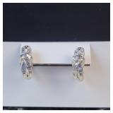 14K White Gold Diamond Earrings