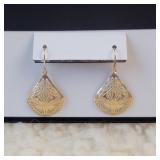 14K YG Filigree Drop Earrings