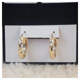 14kt YG hoop earrings