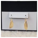 14k Feather Earrings