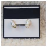 14k YG and Teardrop Opal Earrings